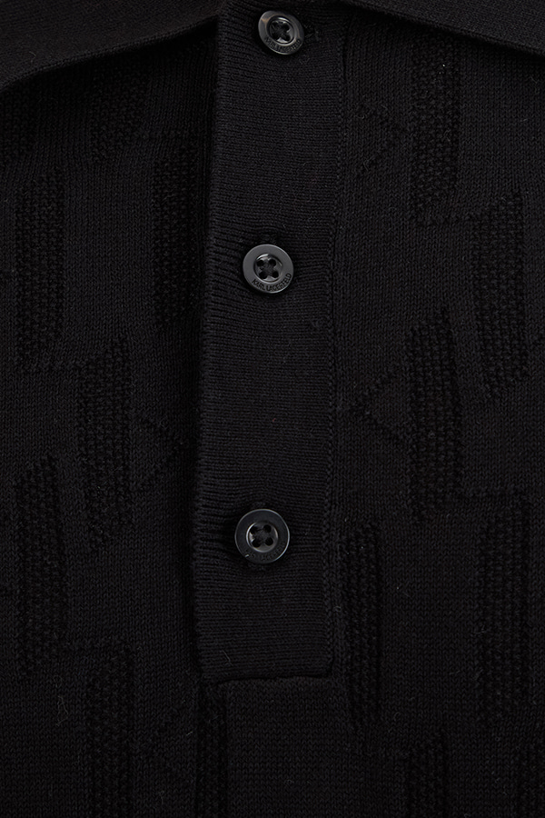 ΜΠΛΟΥΖΑ ΠΛΕΚΤΗ ΒΑΜΒΑΚΕΡΗ KARL LAGERFELD - 990 ΜΑΥΡΟ